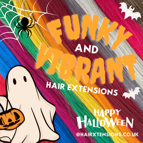 funky and vibrant bright hair extensions colours halloween