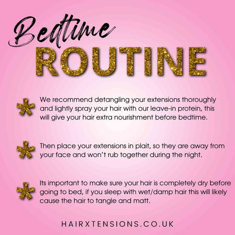 hair extension bedtime routine