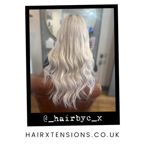 100% human taped in hair extensions remi stockist white blonde