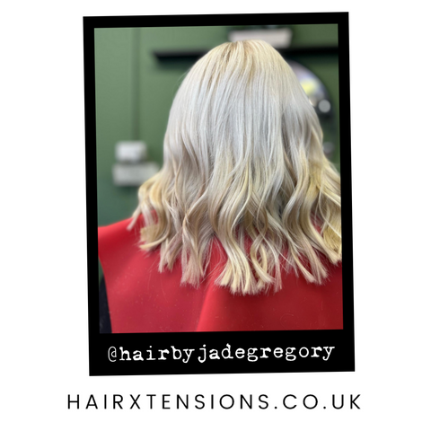 short blonde taped hair extensions