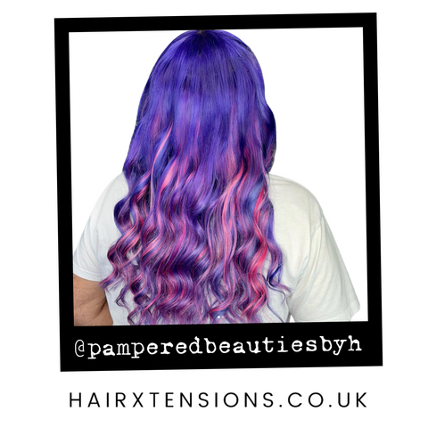 funky vibrant bright coloured hair extensions