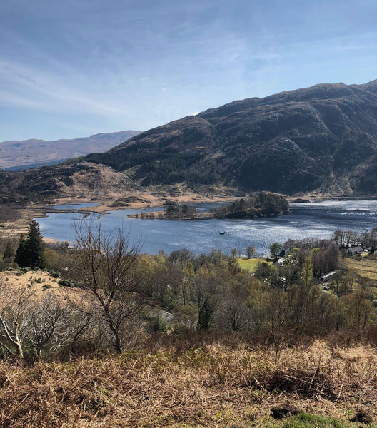 Ausblick vom Glenfinnan Viadukt auf Loch's und Glen's.