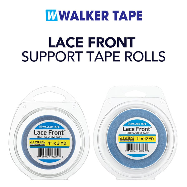 Walker Tape Tape Roll Lace Front 1/2 inch x 3 Yards (Pack of 2) - Authentic Walker Tape