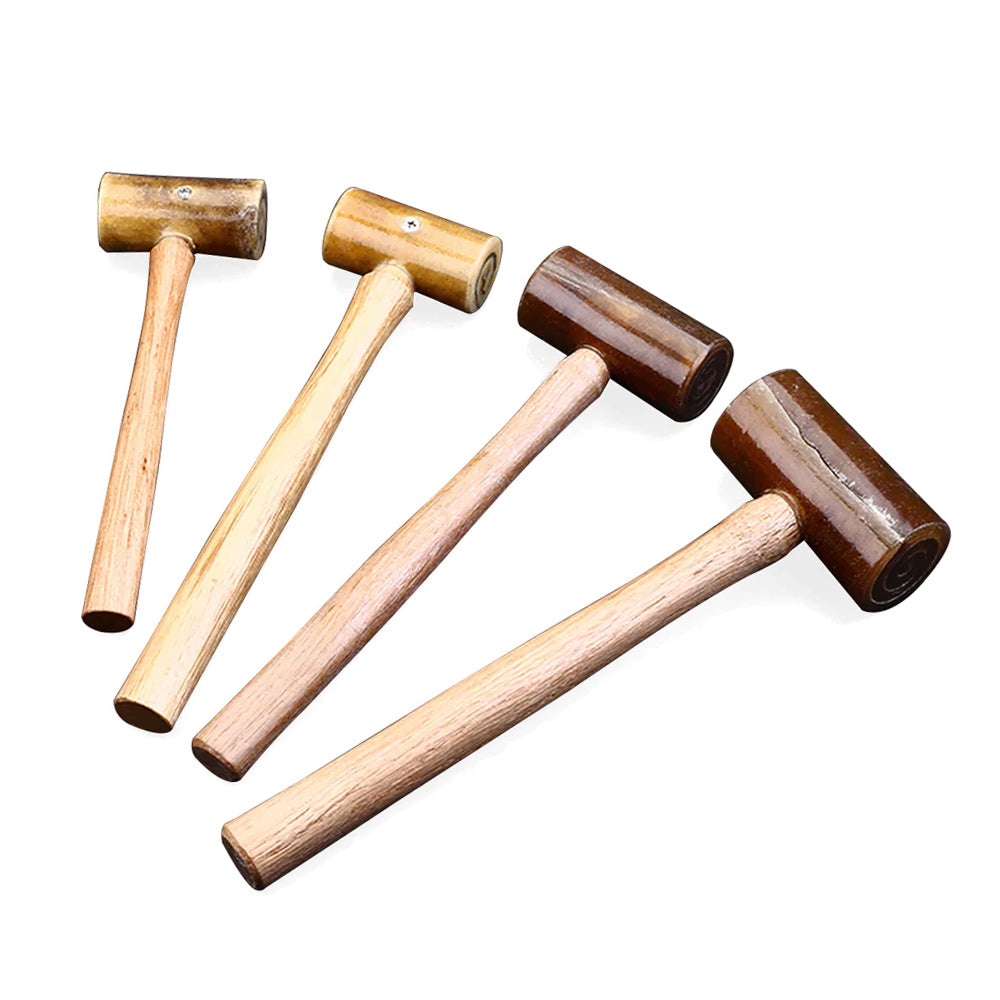 1set/lot T Hammerone Word Hammer Wooden Handle Leather Carving Hammer  Stainless Steel Heavy Duty Leather Art Hammer DIY Leather Tools 