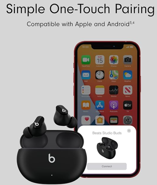 Beats Studio Buds In-Ear Water Resistant Wireless Bluetooth Sports Headphones - Black