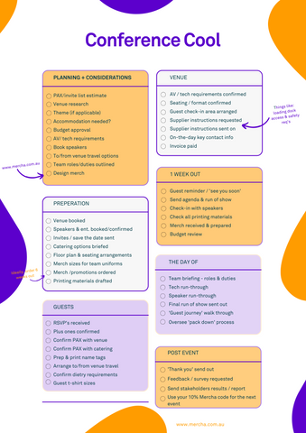 Conference Checklist by Mercha