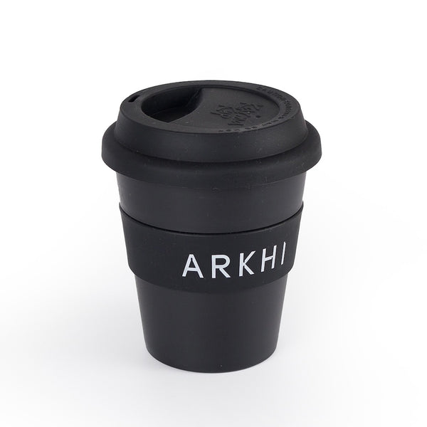 Pad Printing Example on Reusable Coffee Cup for Arkhi Digital - Mercha