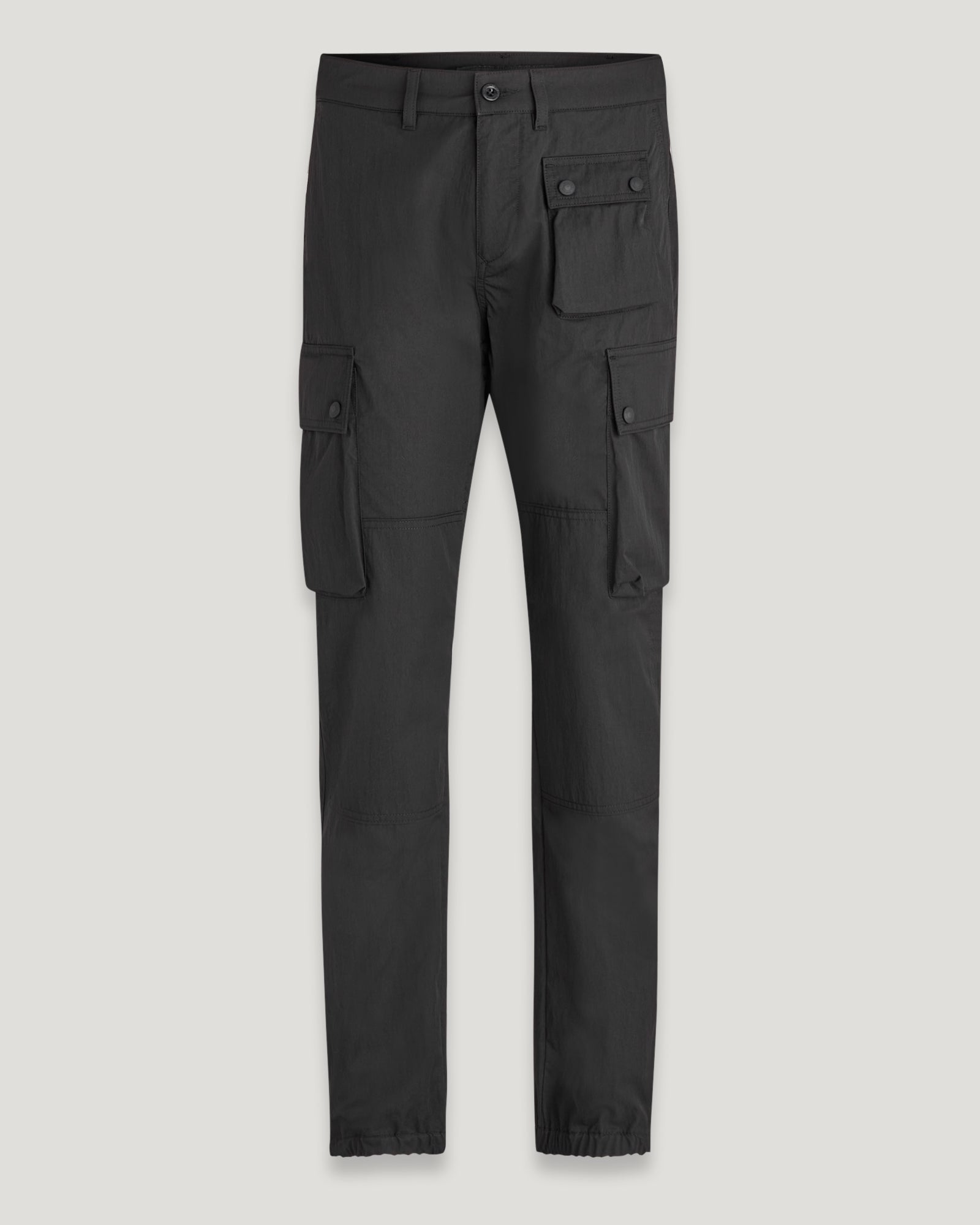 Men's Cotton Blend Gabardine Trialmaster Cargo Trousers in Black ...