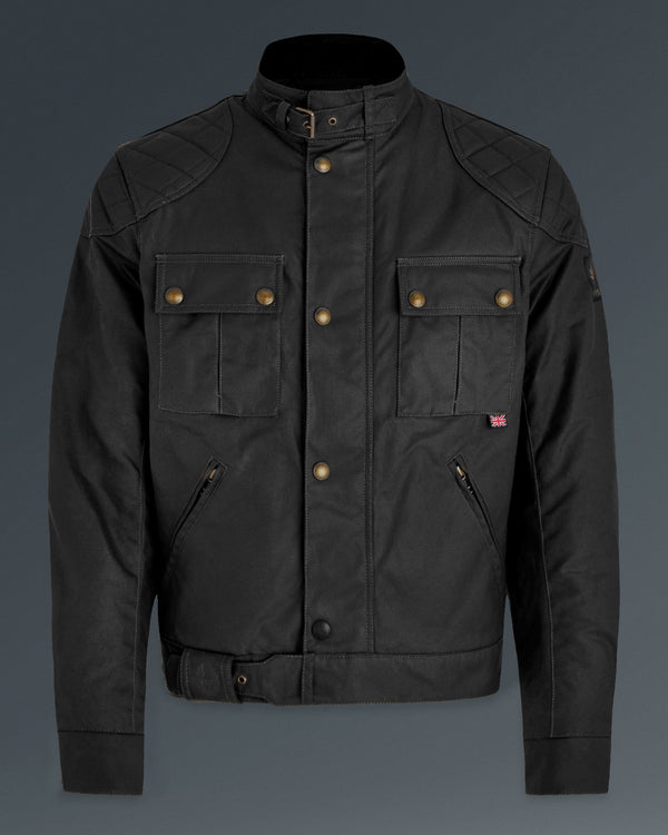 tener fragmento vaquero Men's Waxed Cotton Brooklands Motorcycle Jacket in Black | Belstaff US
