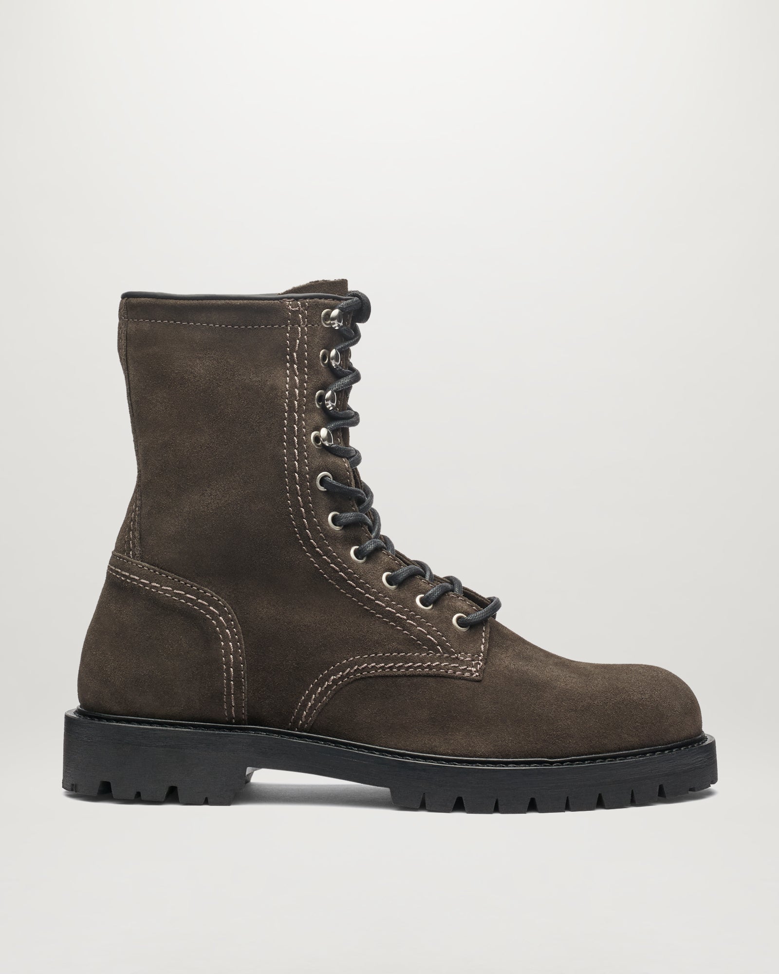 Men's Silky Suede Marshall Lace Up Boots in Stone | Belstaff US