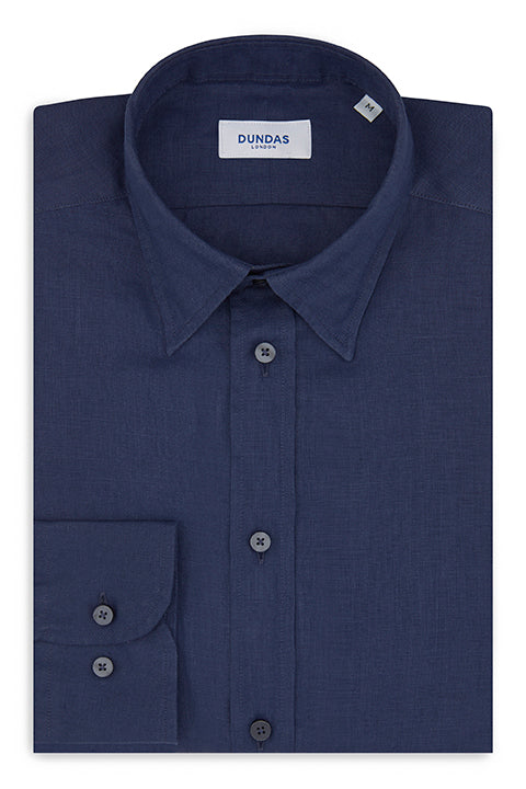 Navy Blue Linen Shirt – Dundas London