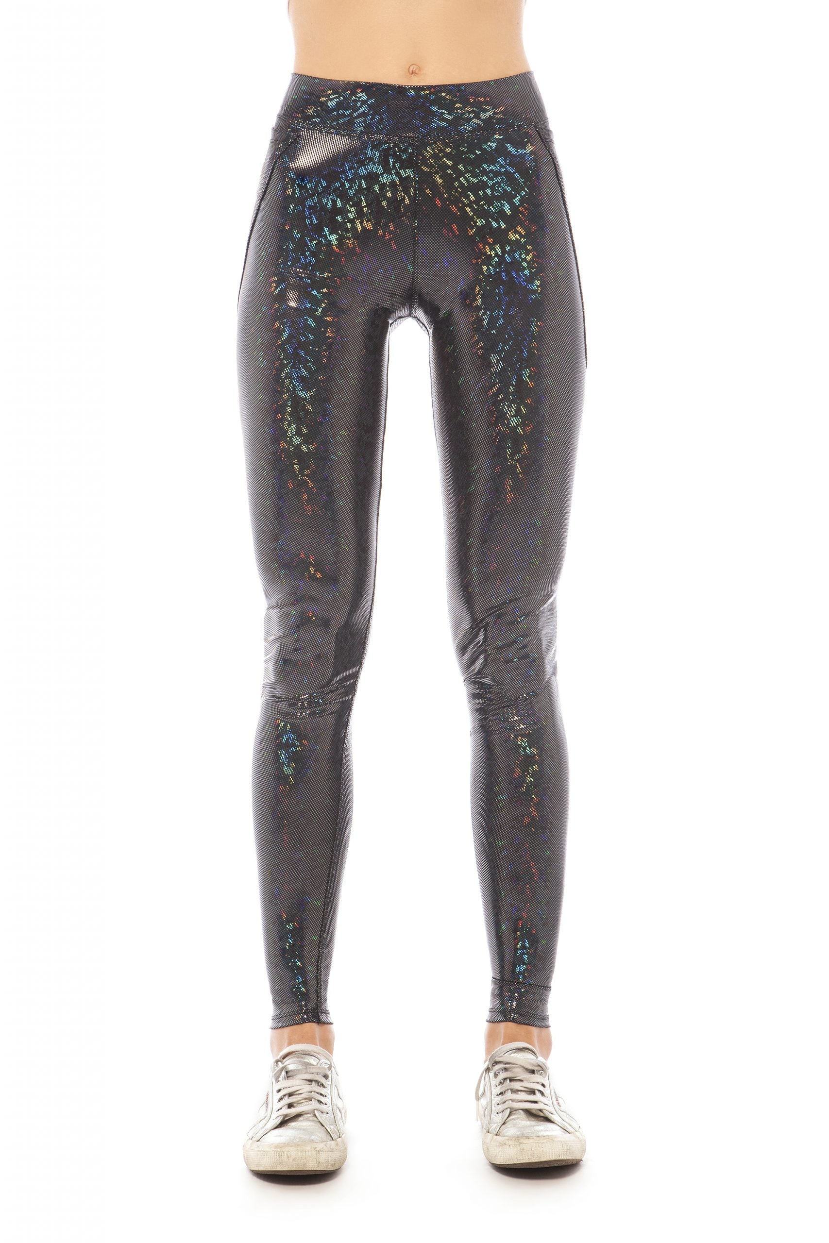 Black Holographic Leggings by Sea Dragon Studio | Festivalia.com