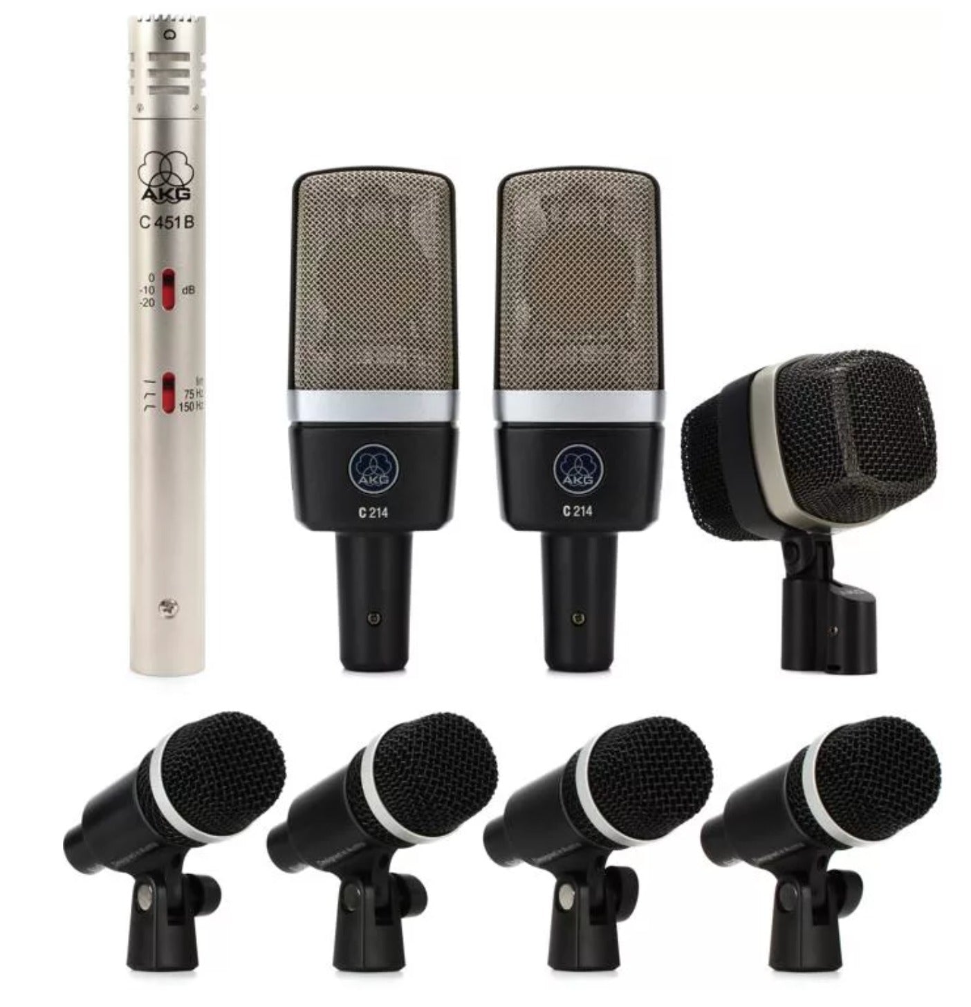 AKG Drum Set Premium 8-Piece Microphone Set