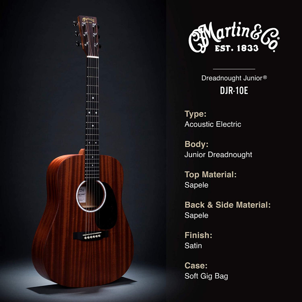 Martin Junior Series DJR10E-01 Acoustic Guitar