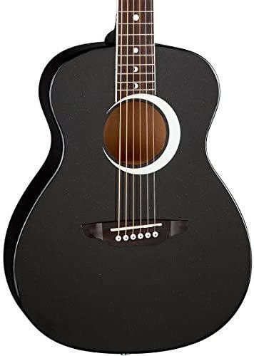 Luna Aurora Borealis 3/4 Acoustic Guitar, Black Pearl