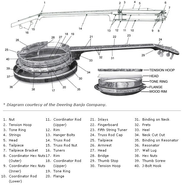 Parts of the Banjo