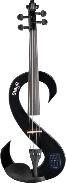 Stagg EVN 4/4 BK Silent Violin Set with Case - Black
