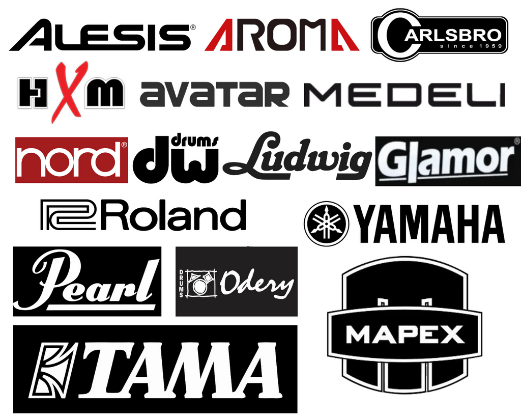 Collection of World Famous Drum Brands