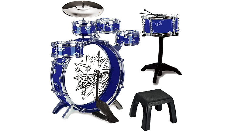 Toyvelt 12 Piece Kids Jazz Drum Kit for Toddlers