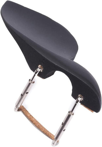 Violin Chinrest with Screw & Cork, Ebony with Standard Bracket