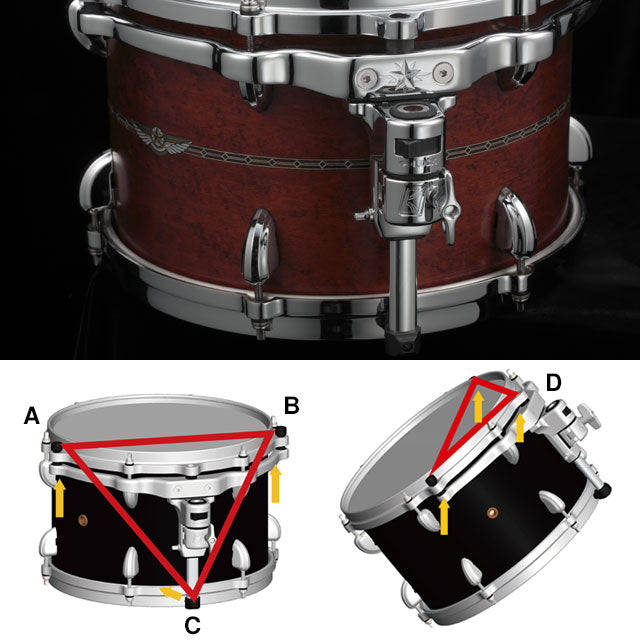 Super Resonant Mounting System (super resonant mounting system) of Tama Star mechanical drum