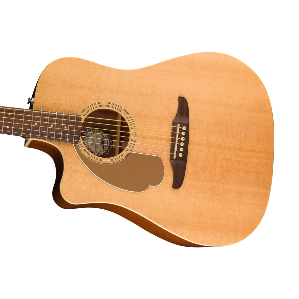 The body of the guitar has a Dreadnought shape