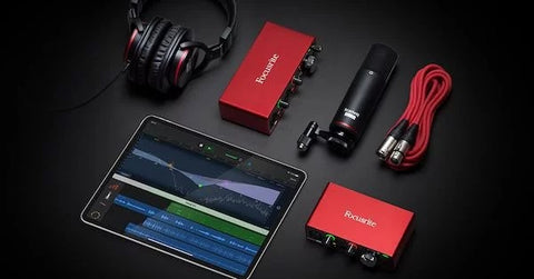 Focusrite Scarlett Solo Gen 3 thu âm trên Ipad Pro