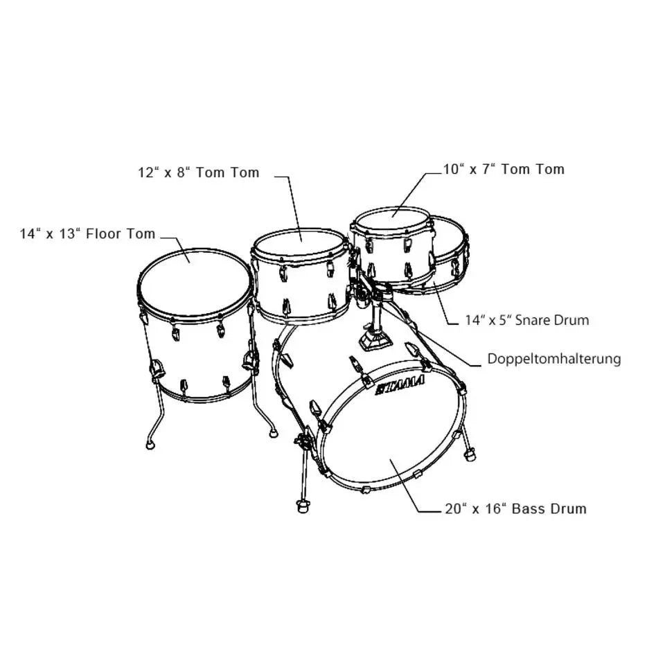 Trống TAMA RM50YH6-WH, Trắng