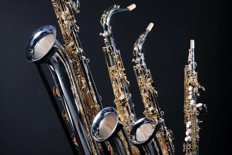 four versions of saxophone