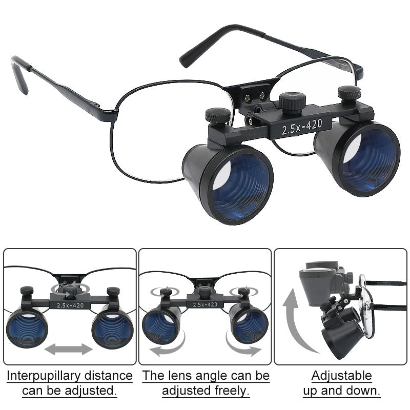 Loupes binoculaires de loupe dentaire de chirurgie de vue de profondeu –  DentalDenshine