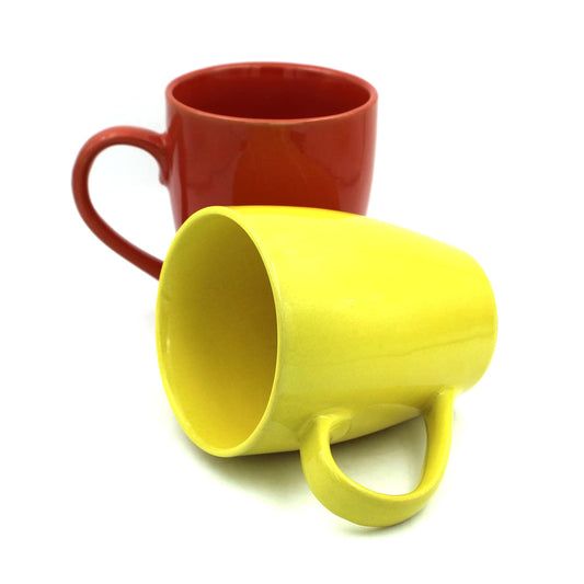 Black Coffee Mugs, 250 ML, Random Colour Inside, Handmade