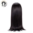 Image of 13"x6" Glueless Brazilian Remy Human Hair Lace Front Wigs Natural Color Silky Straight Pre Plucked Deep Parting Line Human Hair Wig For Black Women 150% Density Eb Wig (22", Natural Color)