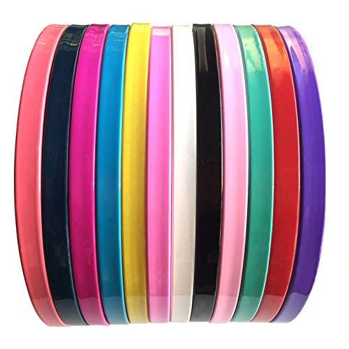 Yazon 8mm Flat Colorful Headbands Girl S Women Bright Color Hair Bands Ninthavenue Europe