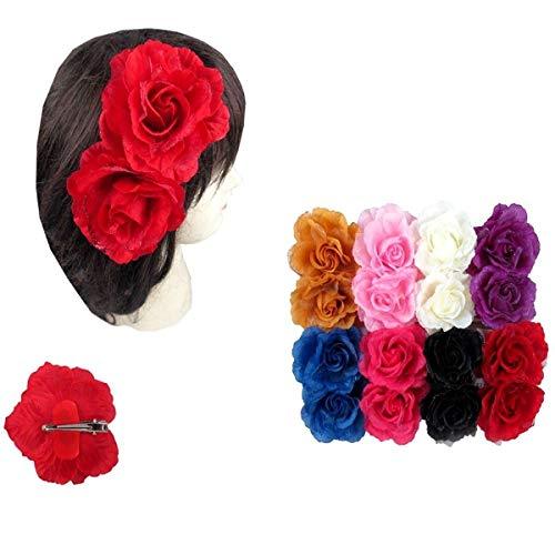 12pcs Flower Hairpin Bridal Hair Clip Rose Flower Wedding Party Accessory Lots