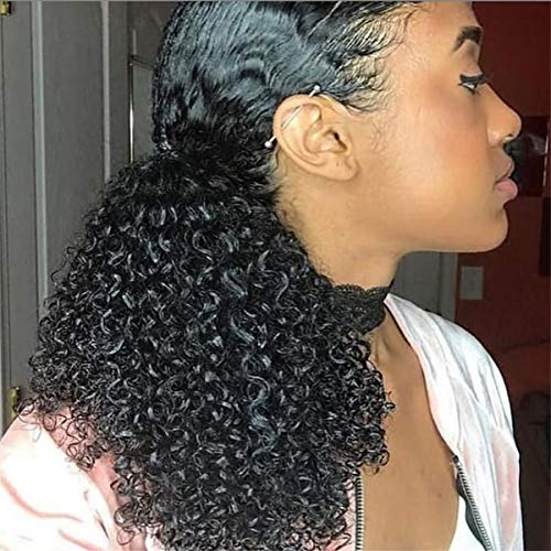 human hair kinky curly ponytail