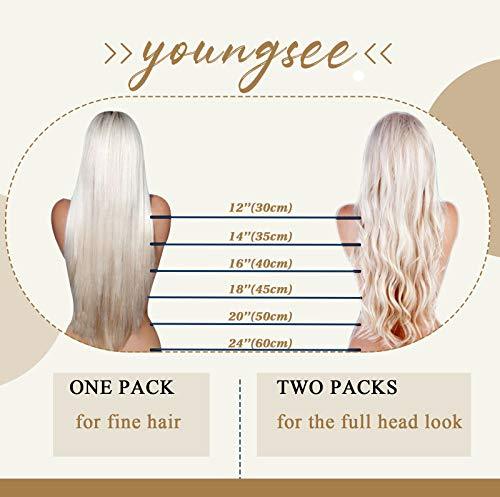 YoungSee Human Hair Clip in Extensions 