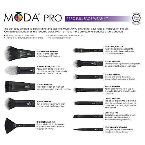 MODA Pro Full Face 13PC Makeup Brush Set with Travel Pouch | NinthAvenue Europe