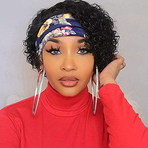 Amznlady Afro Short Curly Pixie Cut Wig Headband Wigs Kinky Curly Huma Ninthavenue Europe