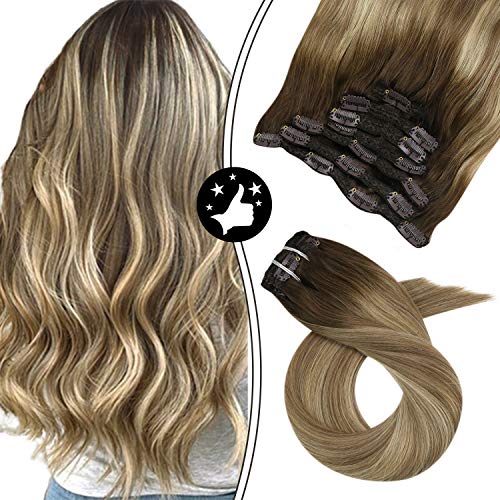 e hair extensions clip in