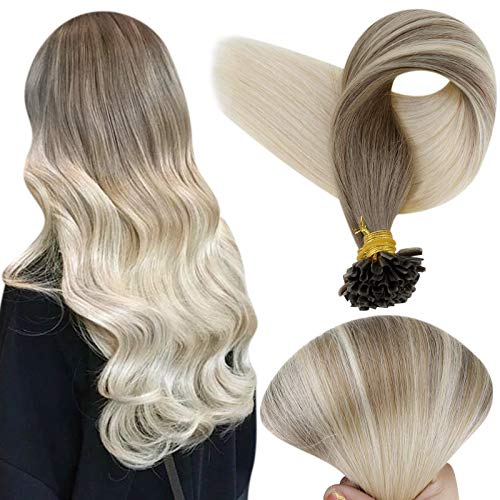 human hair extensions keratin utip blonde