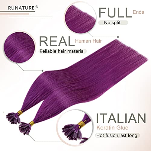 human hair extensions keratin purple