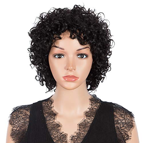 Joedir Short Curly Human Hair Wig for 