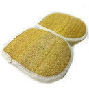 Image of (2 Pack) AEGEAN 100% Natural Exfoliating Loofah Pads and Loofah Mitten for Women and Men, Exfoliating Body Scrubber for Shower, Invigorate Your Skin & Deep Clean (6.4 x 8 Inches)