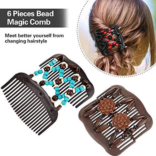 Beads Hair Combs Double Side Clips 