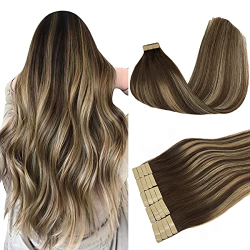 human hair extensions tape in blonde