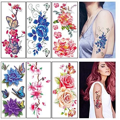 Download Flower Temporary Tattoos For Women Adults 3d Butterfly Rose Tattoo Sex Ninthavenue Europe