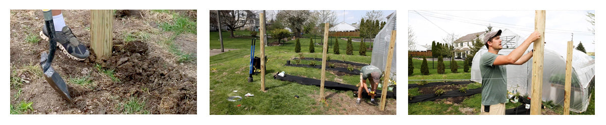 Instructions for building a grape vine trellis.