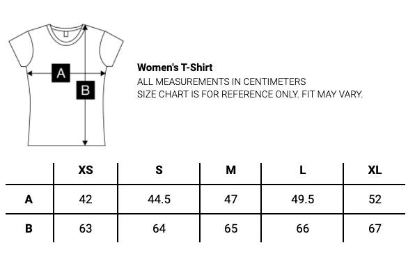 T-SHIRT SIZE CHART (CON_EP02) - Tegan and Sara Store