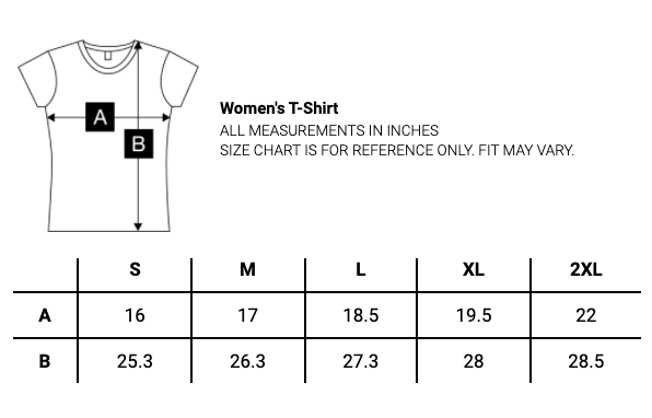 T-SHIRT SIZE CHART (GIL_64000L) - Tegan and Sara Store