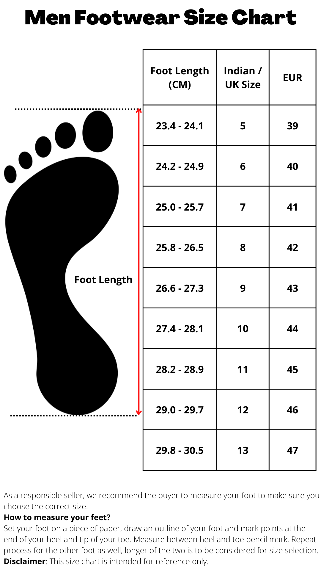 Aggregate more than 105 sandal size chart india super hot ...